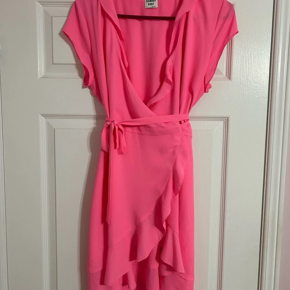 Sunday Best Vibrant Pink High Low Dress - Picture 1 of 3